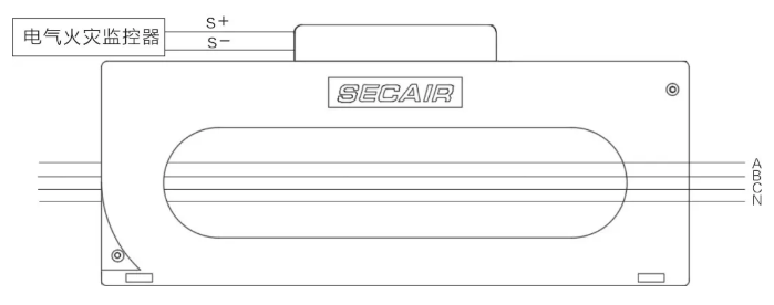 J-SCM41(400)剩余電流式<a href=http://www.lycshop.com/dianqihuozai/ target=_blank class=infotextkey>電氣火災監控</a>探測器接線圖
